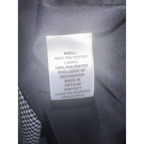 NWT ELLE™ Print Fit & Flare Dress-Black Twill Check-XL - Picture 12 of 15